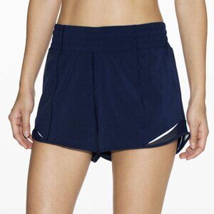 Lululemon Hotty Hot Short *High-Rise Long 4" True Navy Blue Swift Liner Size 2